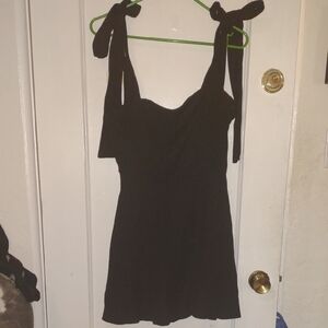 Blue Rain | Black Sleeveless Sweetheart Mini Dress